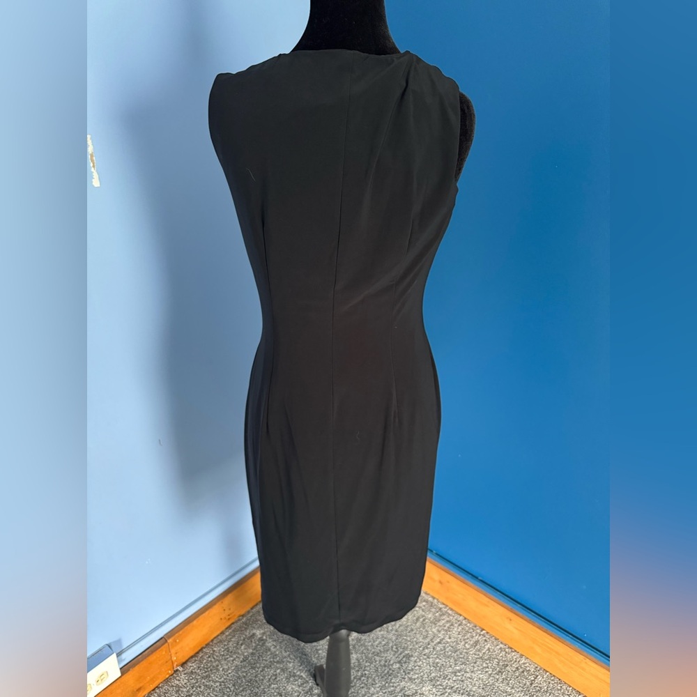 Anne Klein Zebra Print Illusion Sheath Dress Size 8P (Retail $130) - Picture 4 of 13